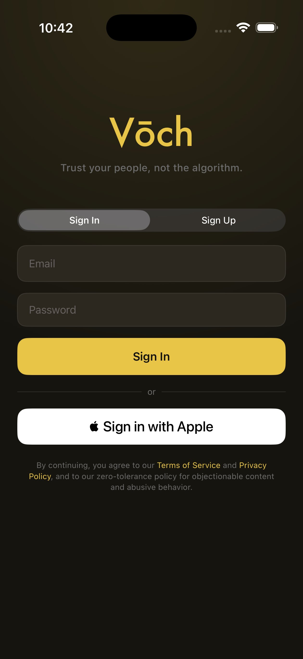 Vōch login