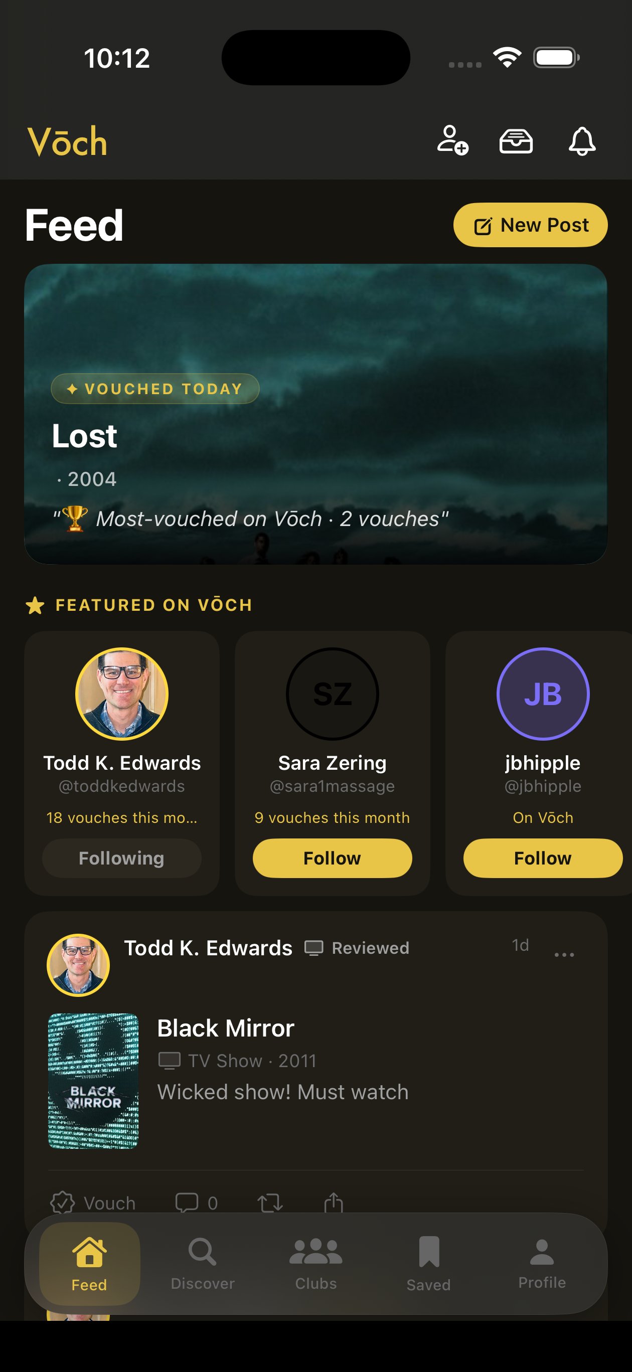 Vōch feed